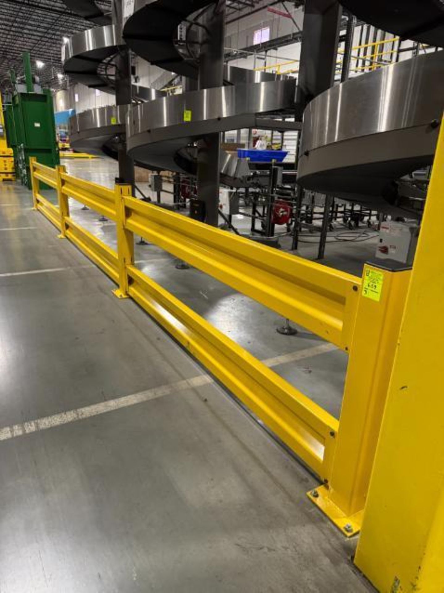 warehouse divider fence, 3) sections