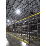 11) sections of pallet racking w/ gravity flow rollers