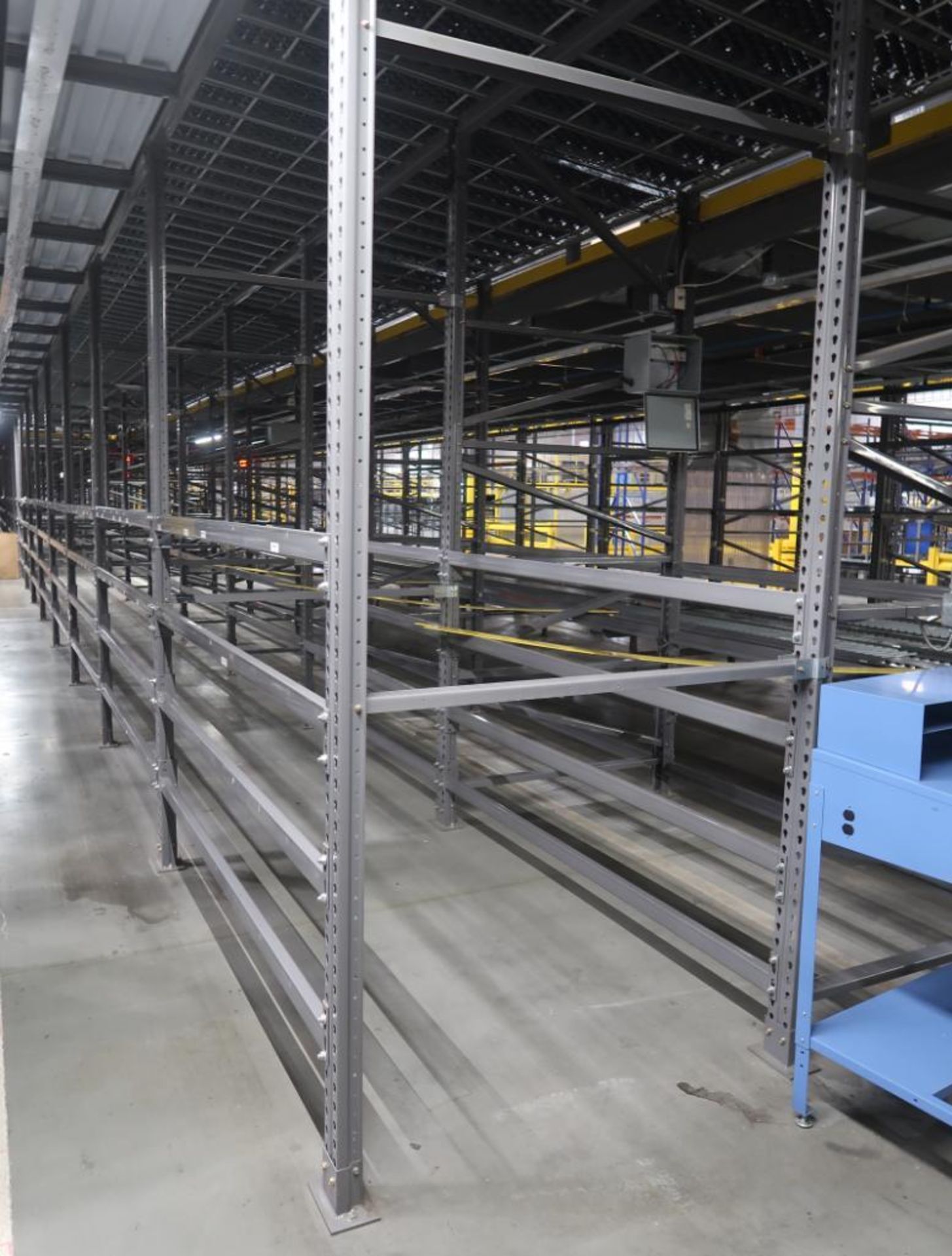 12) sections of pallet racking w/ gravity flow rollers - Image 9 of 10