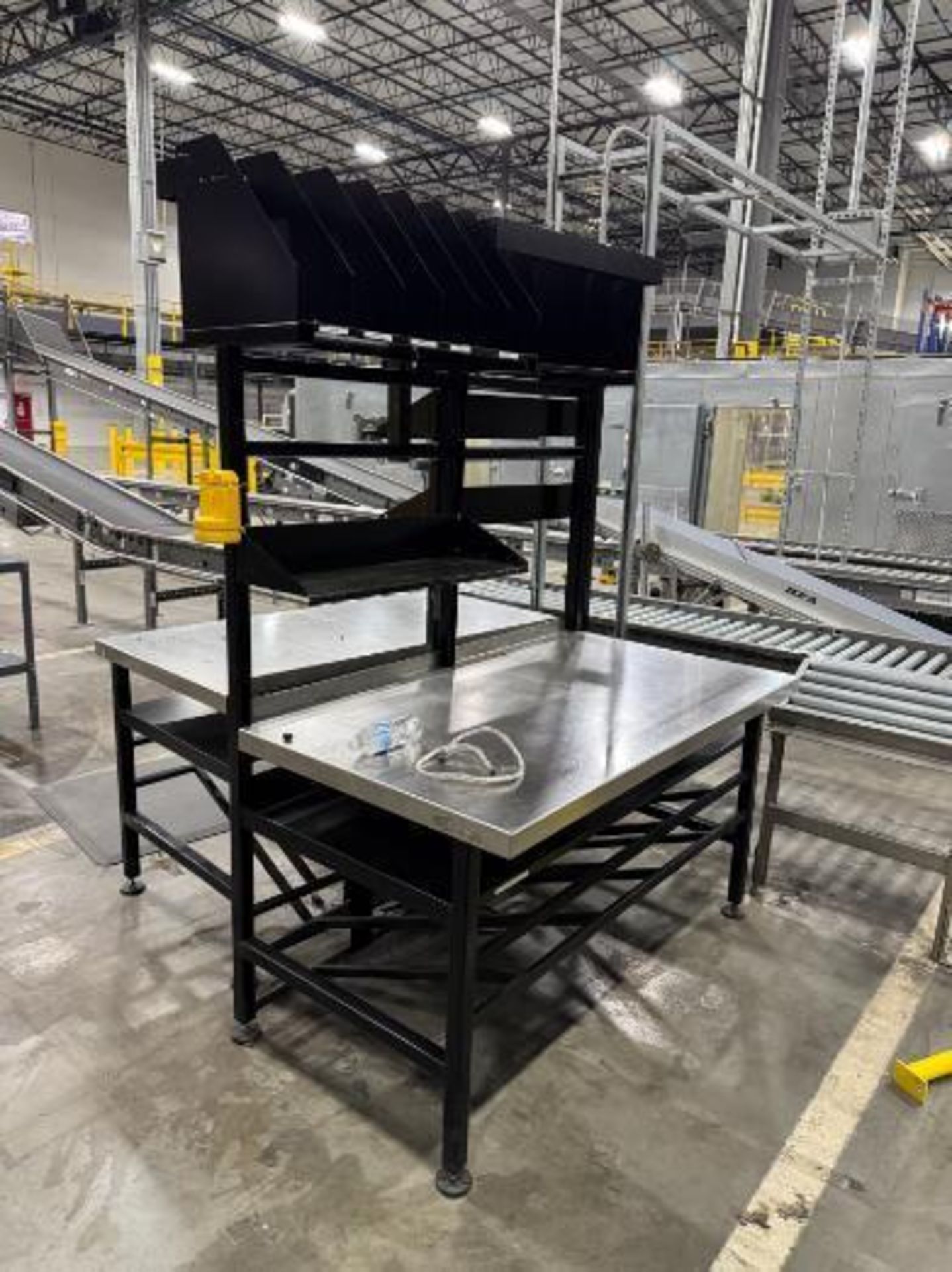 steel frame work benches w/ stainless work surface - Image 2 of 2