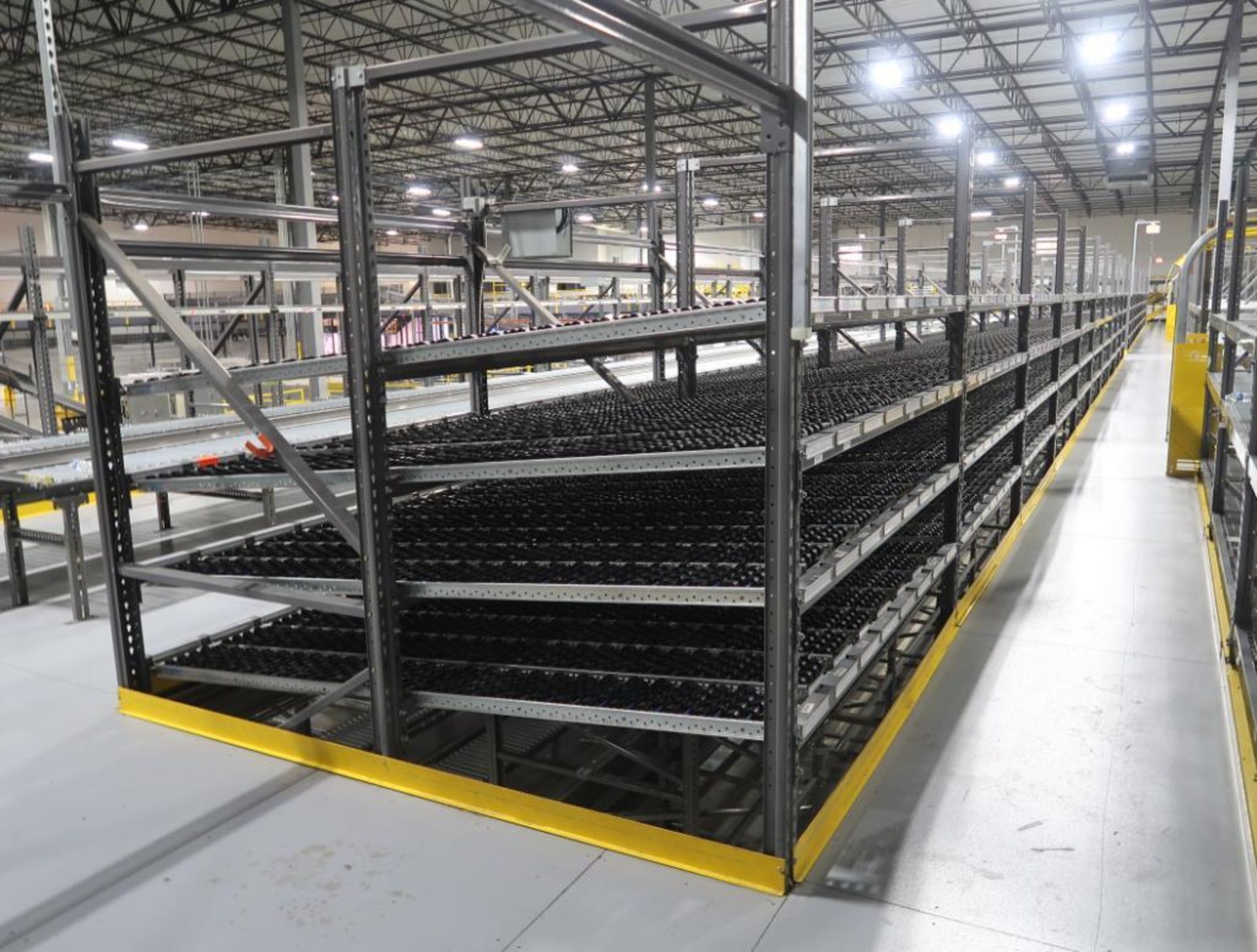 10) sections of pallet racking w/ gravity flow rollers - Image 7 of 8