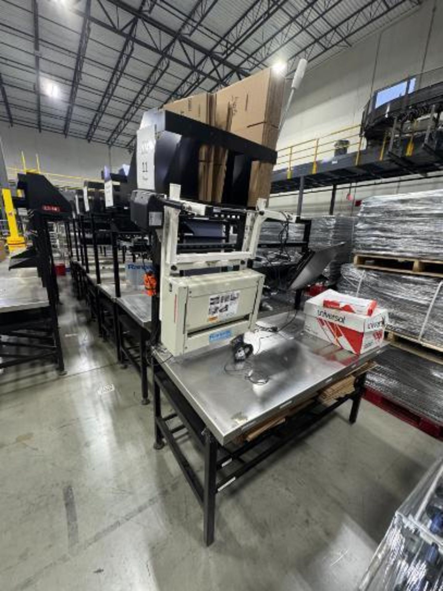 steel frame work benches w/ stainless work surface - Image 3 of 3