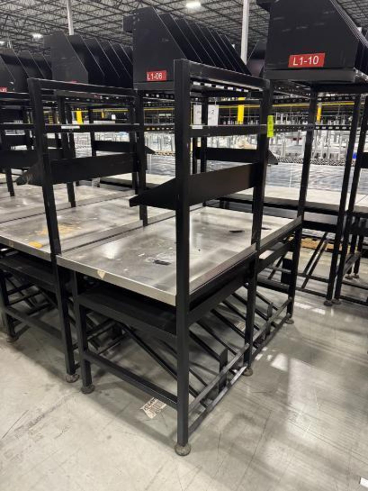 steel frame work benches w/ stainless work surface