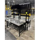 steel frame work benches w/ stainless work surface