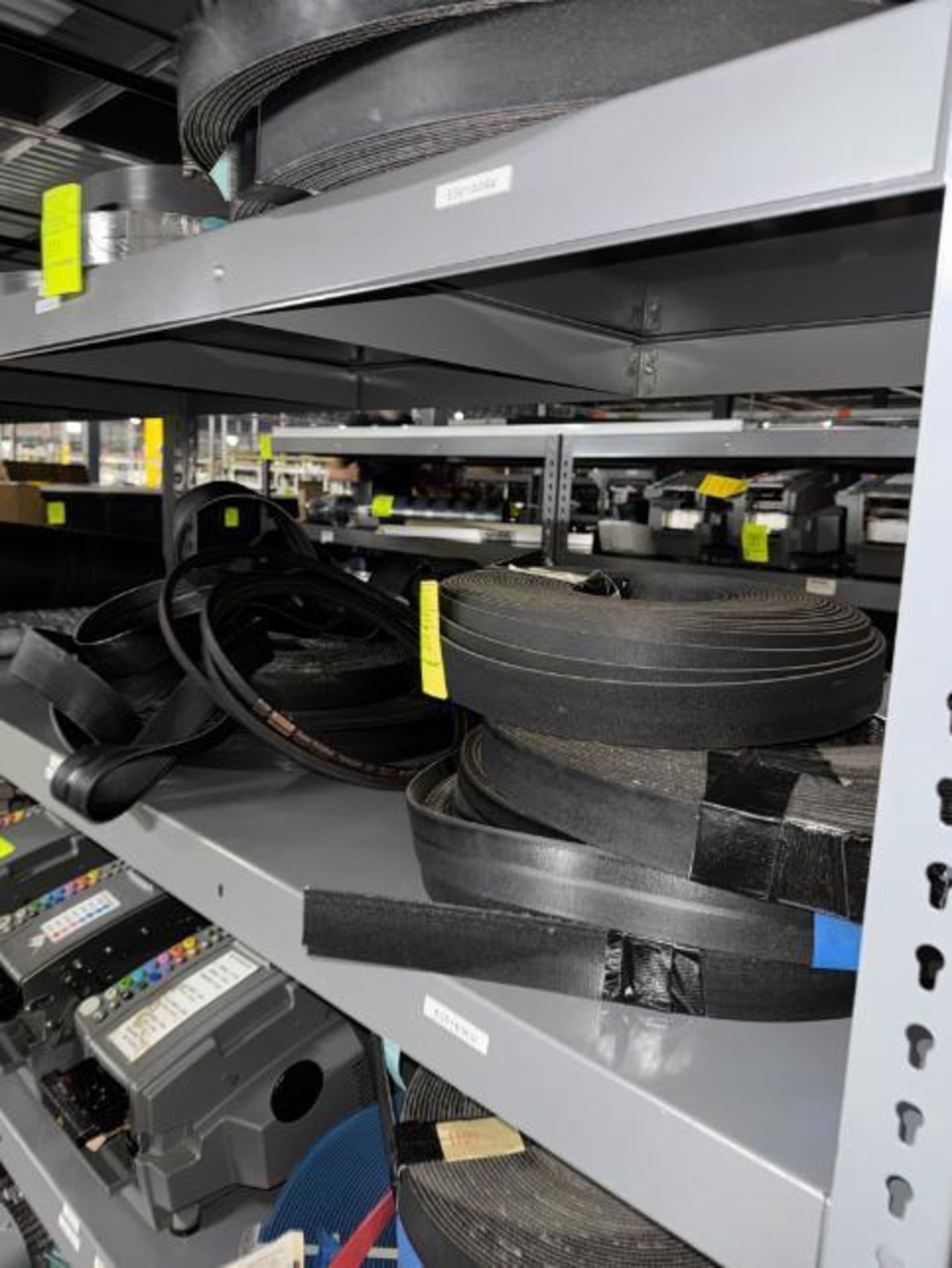 contents of shelf- 2" conveyor belts & rollers - Image 2 of 3