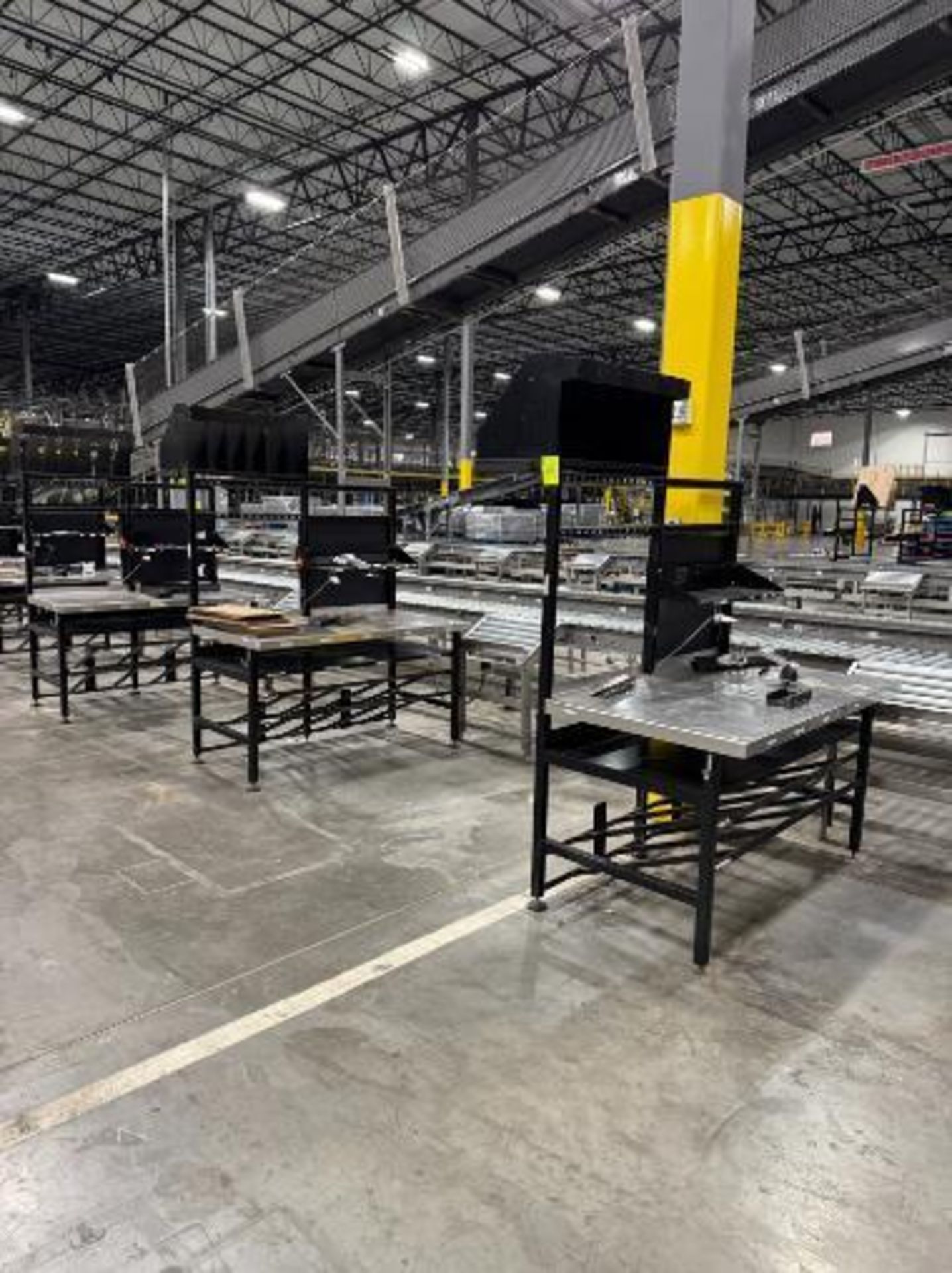 steel frame work benches w/ stainless work surface - Image 2 of 3