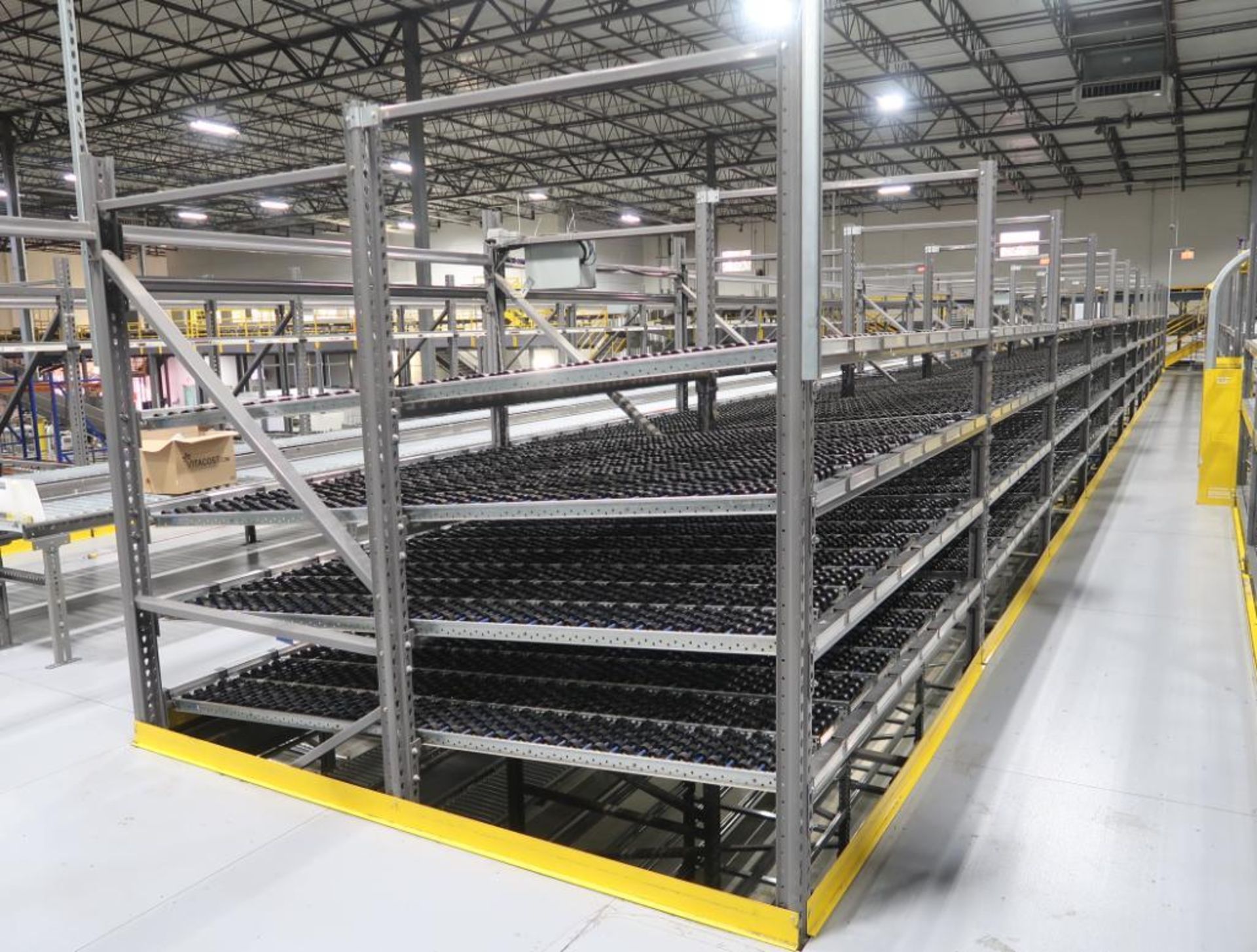 12) sections of pallet racking w/ gravity flow rollers - Image 8 of 10