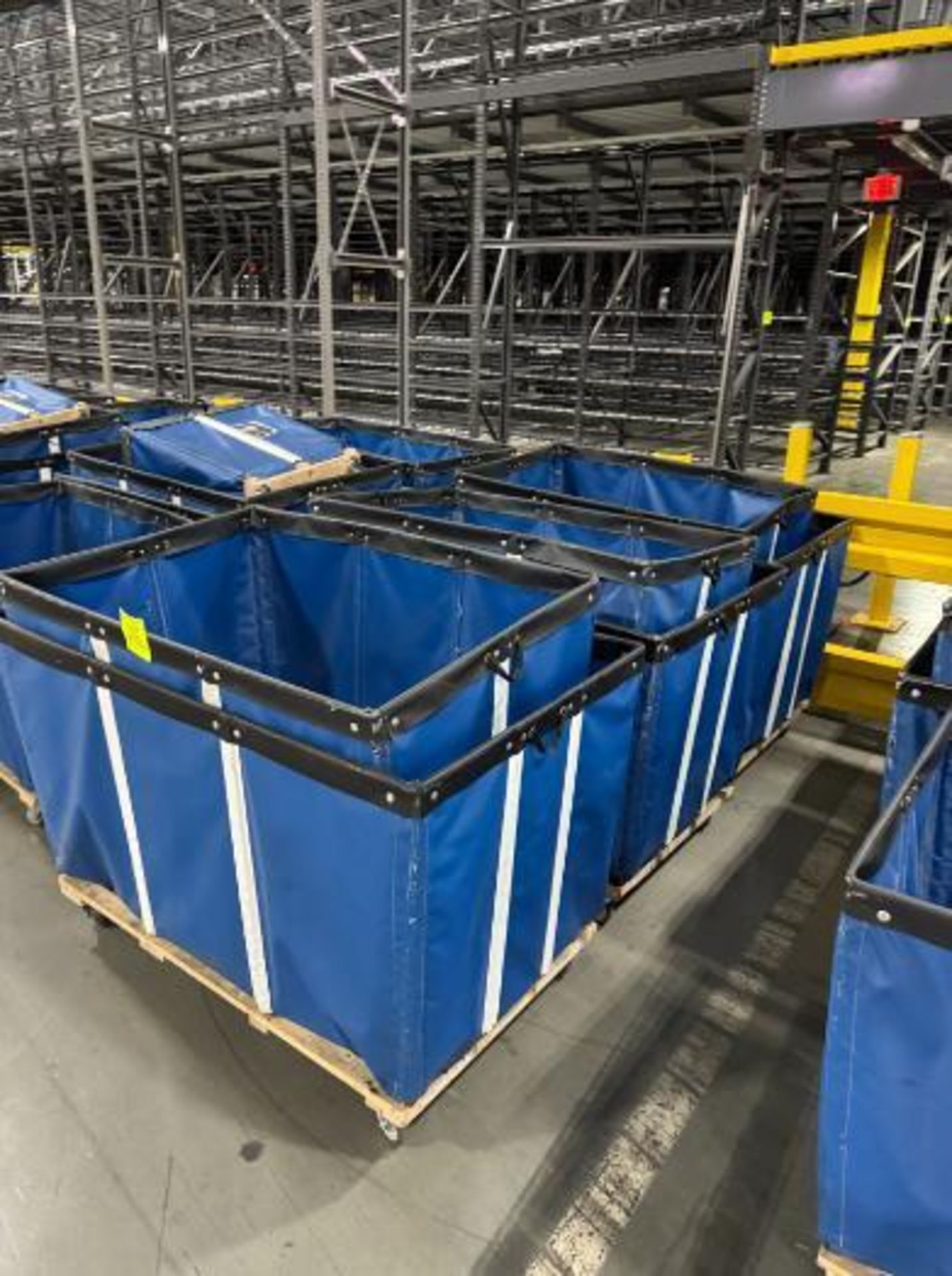 soft bins, on casters,