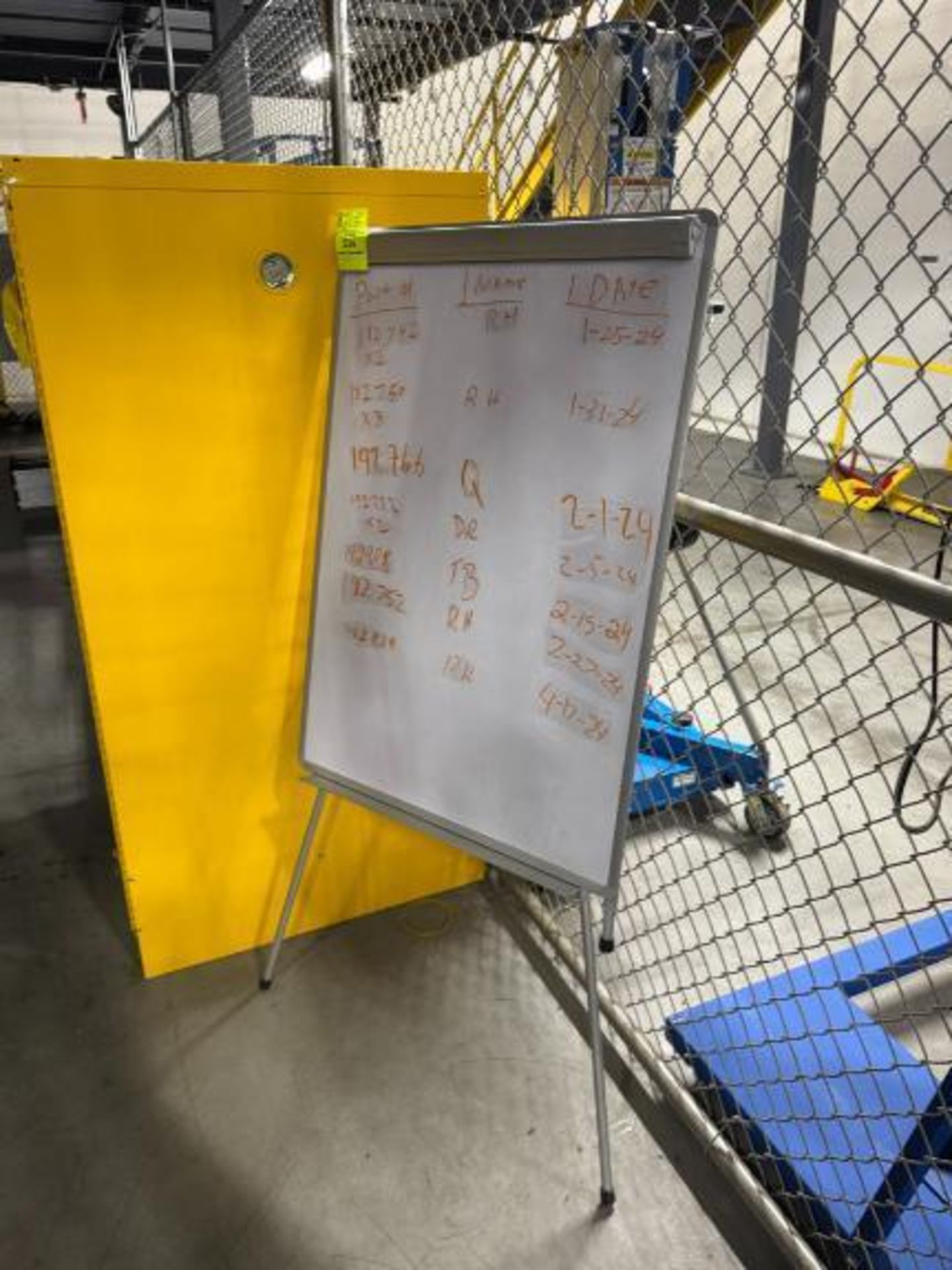 white board on easel