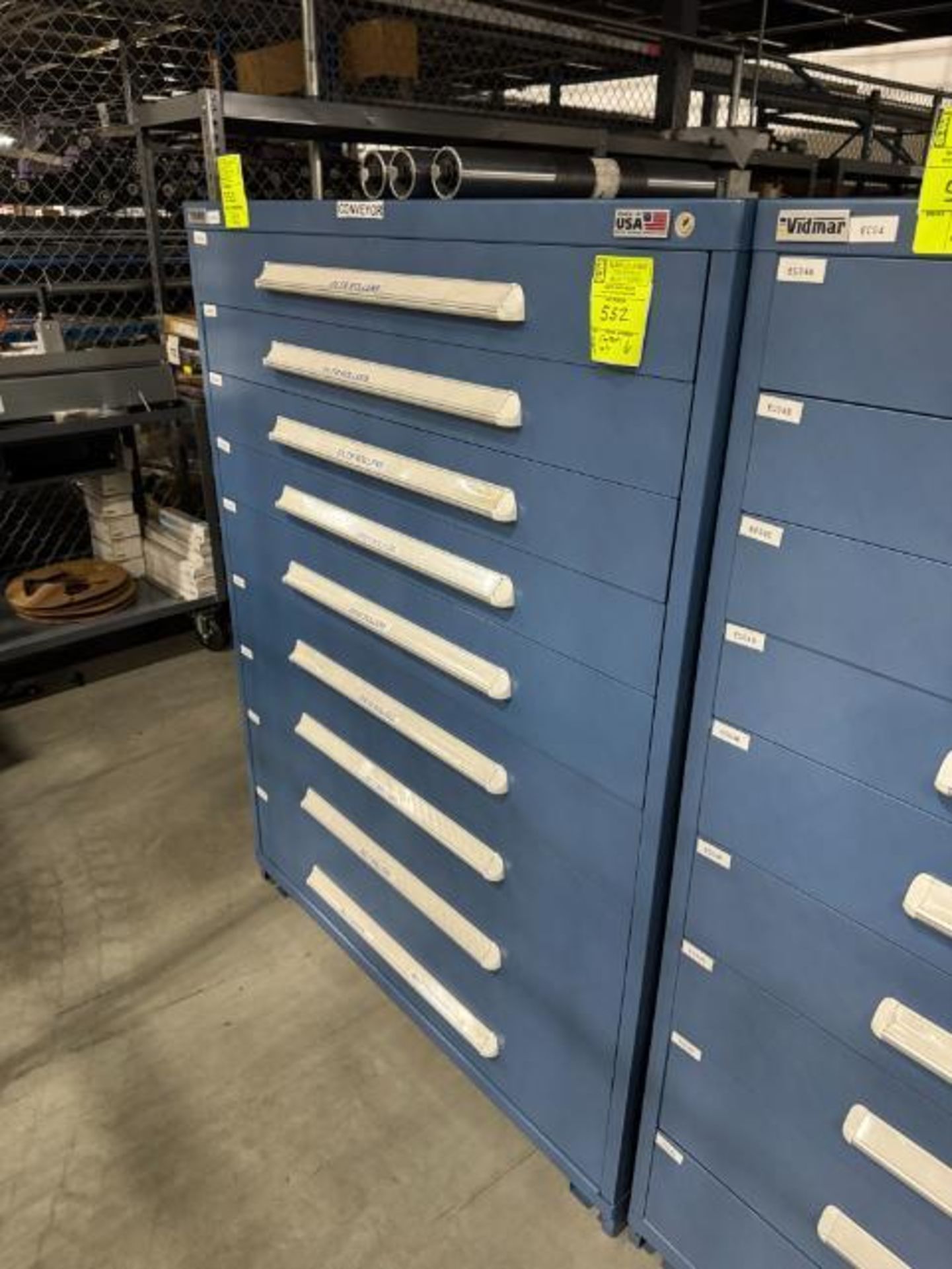 Vidmar 9-drawer parts cabinet, no contents