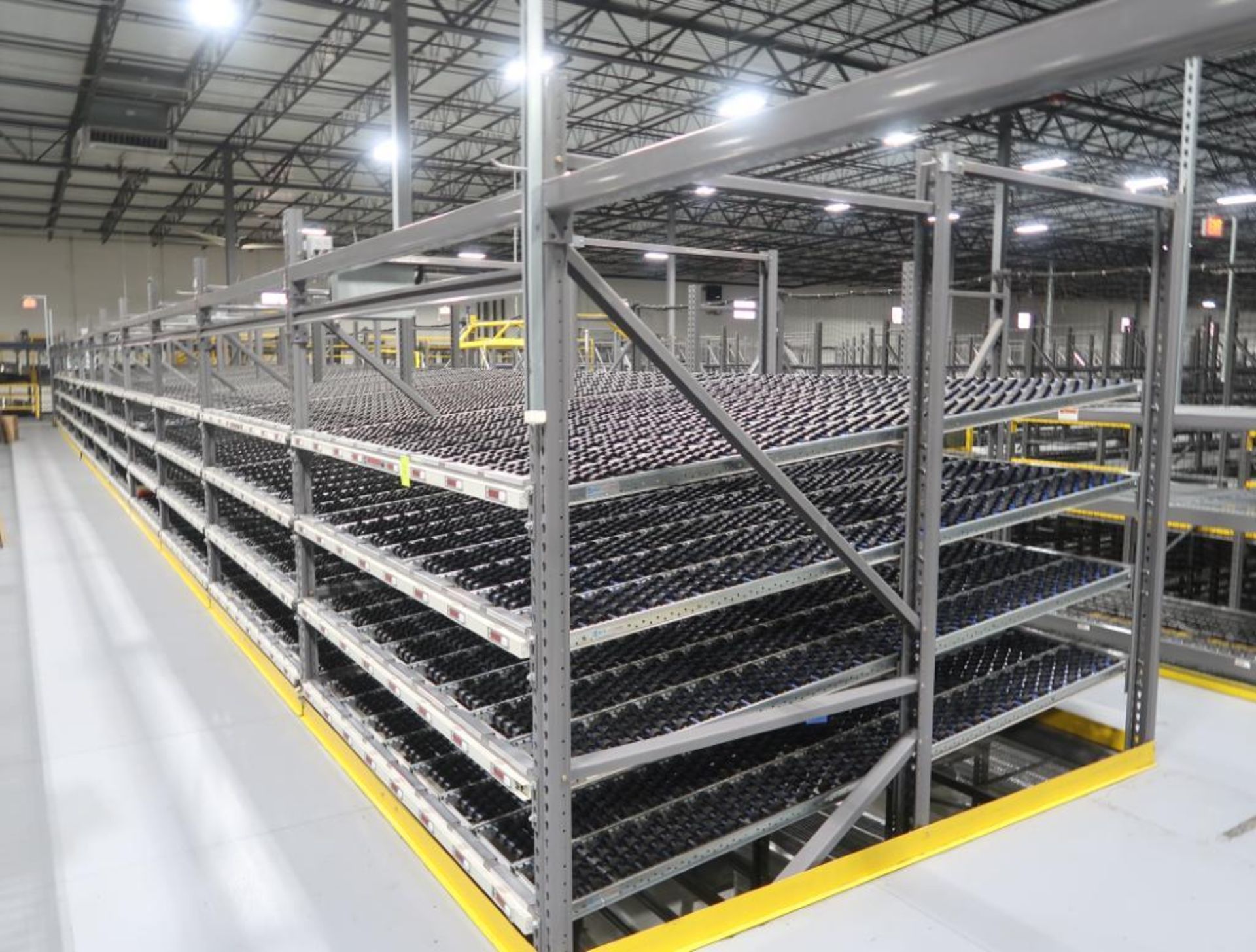 12) sections of pallet racking w/ gravity flow rollers - Image 4 of 10