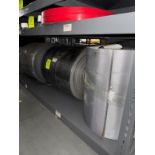 contents of shelf- 21 9/16" & 21.563" conveyor belts