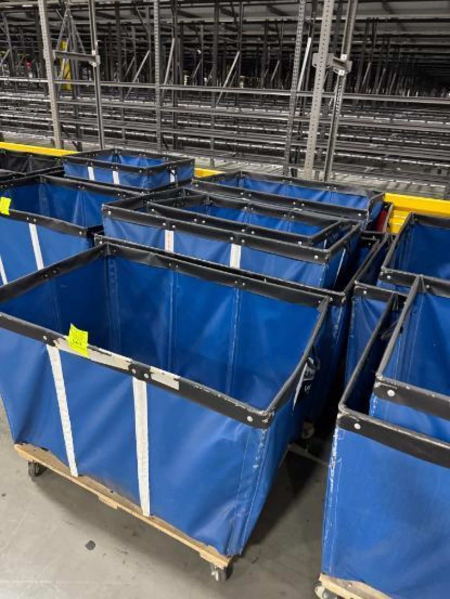 soft bins, on casters,