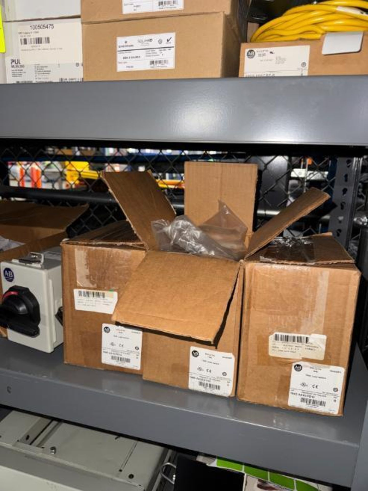 contents of shelf- Sealed Air Fill-Air rocket, electric switches, etc