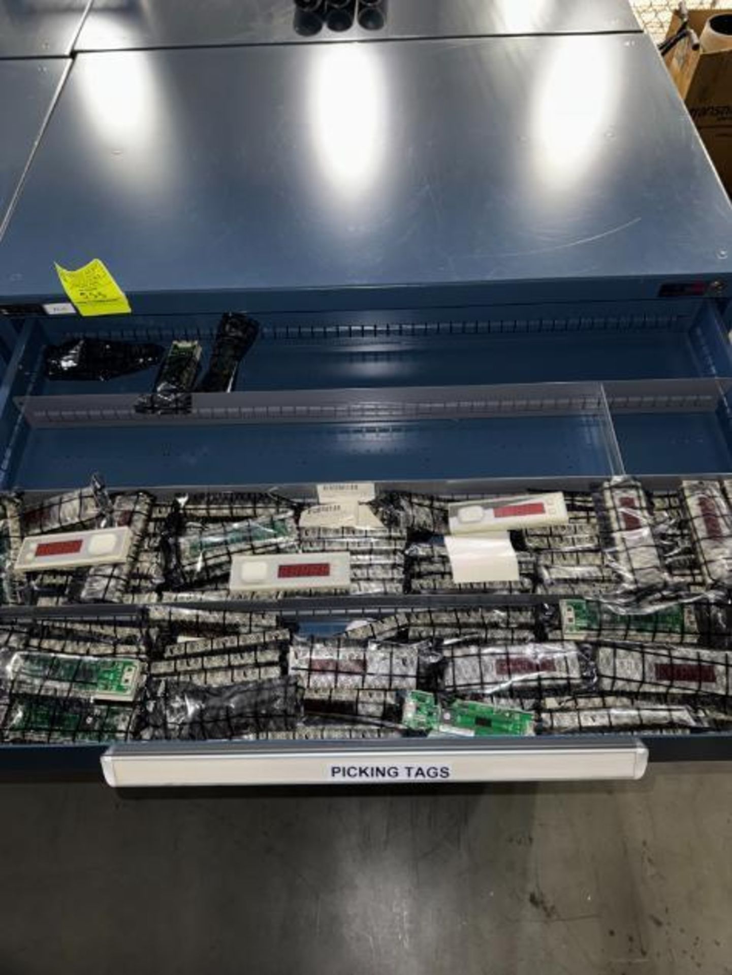 contents of all drawers- Light Pick controls, fuses, picking tags,
