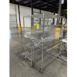wire shelving units, on casters