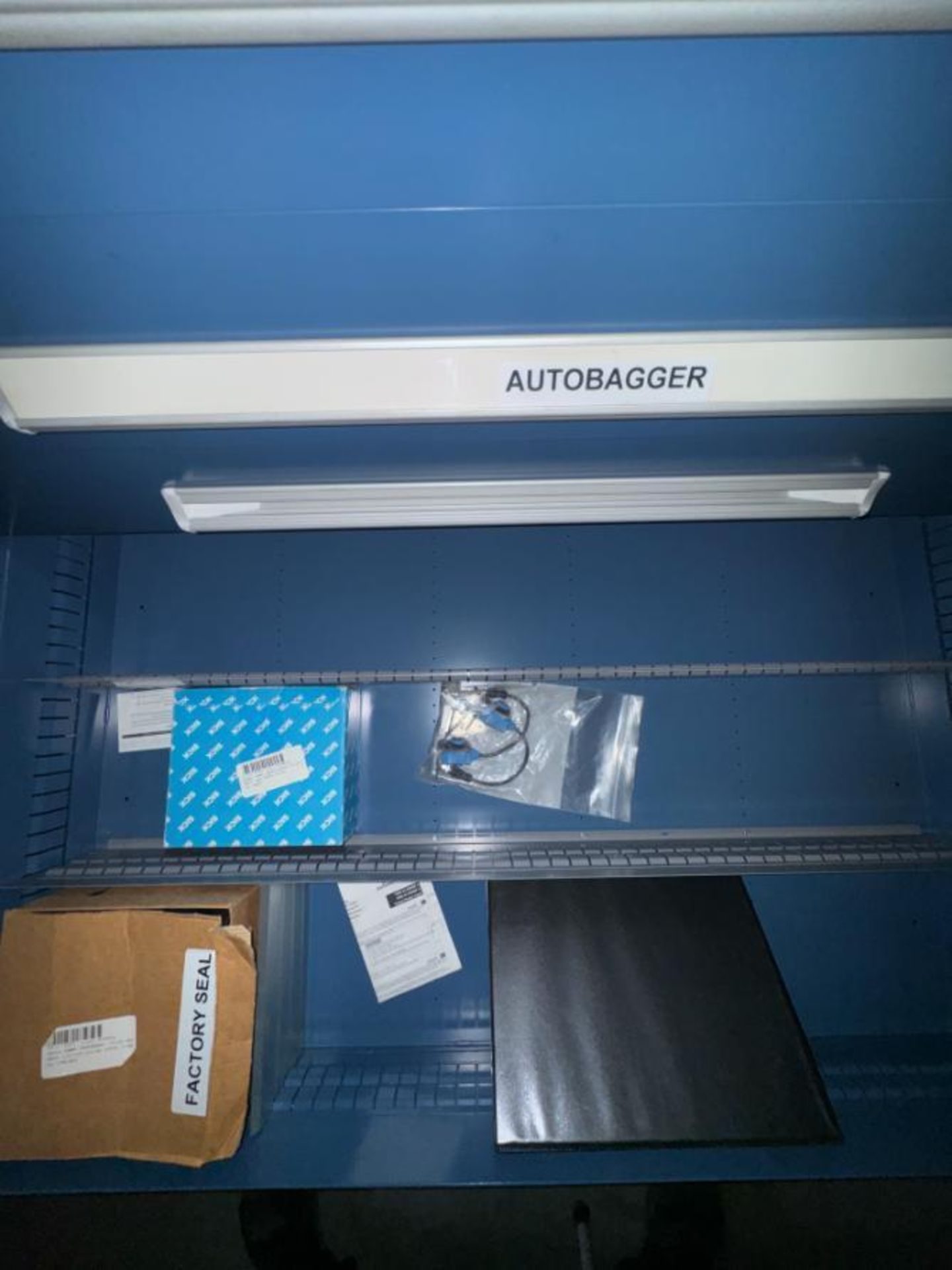 contents of 3) drawers- Sick bar code scanner parts, etc - Image 2 of 3