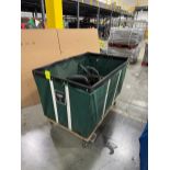 soft bin, on casters, w/ high adjustable cushioned chair