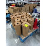rolls of corrugated packing paper