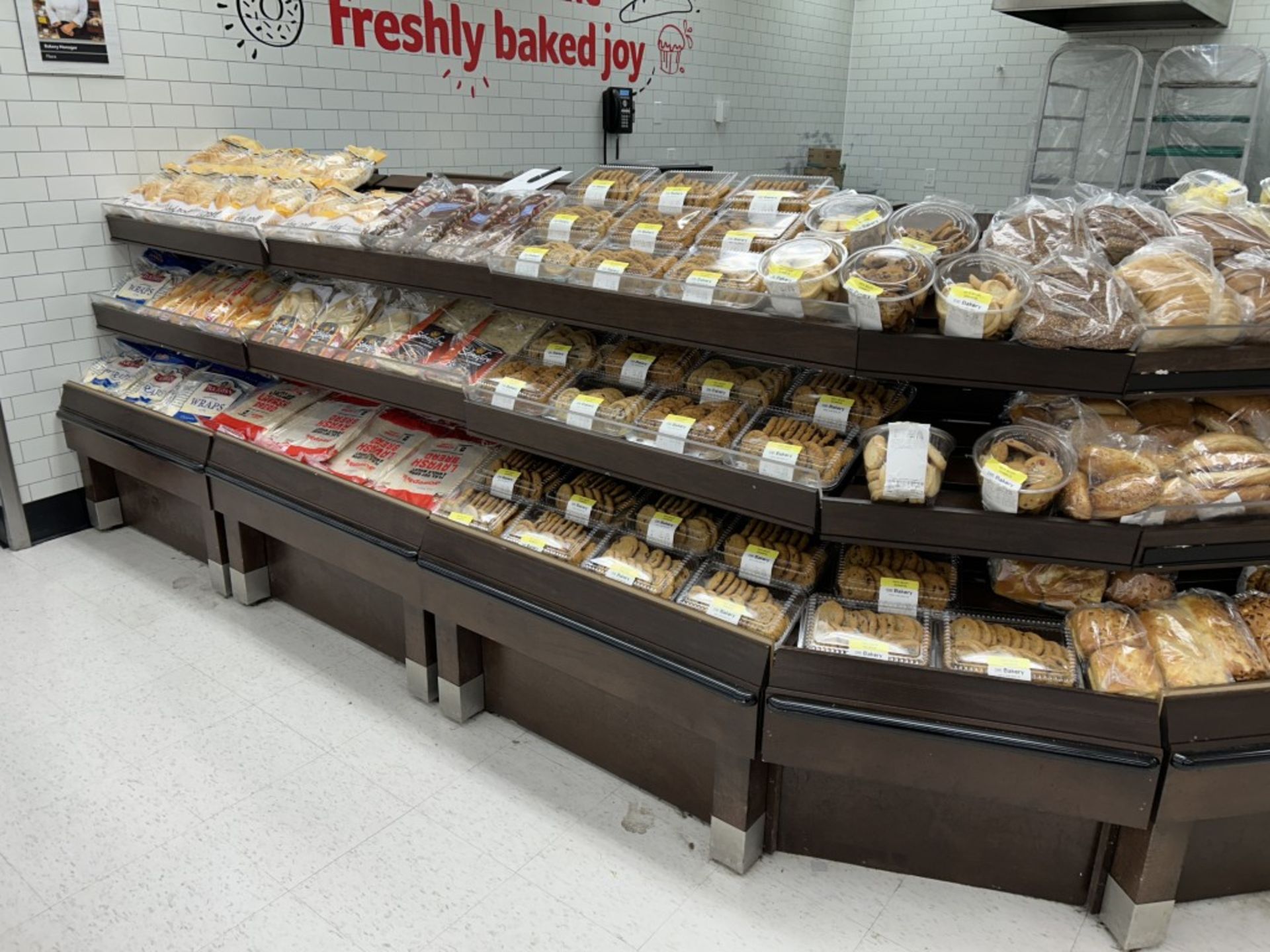 3-TIER WOODEN SLANT SHELF BAKERY MERCHANDISERS - Image 2 of 3