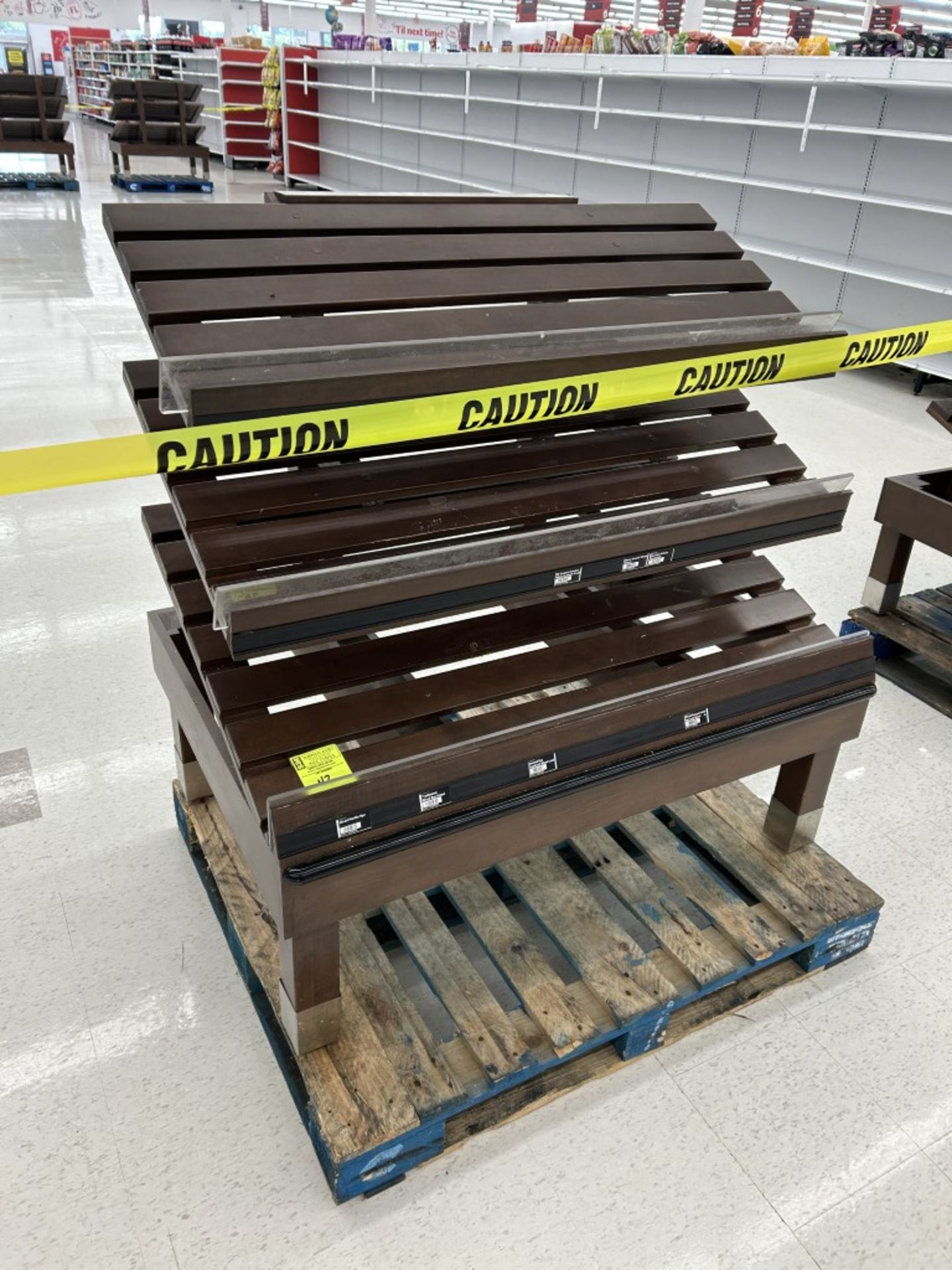 4FT SLANT SHELF WOODEN BAKERY MERCHANDISERS