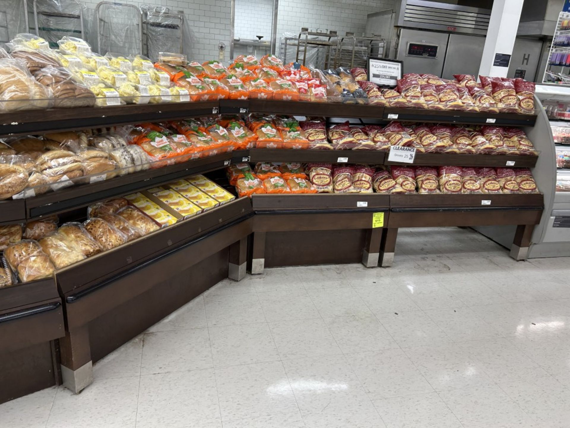3-TIER WOODEN SLANT SHELF BAKERY MERCHANDISERS - Image 3 of 3