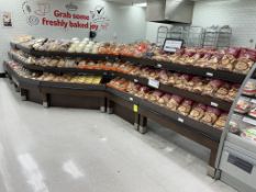 3-TIER WOODEN SLANT SHELF BAKERY MERCHANDISERS