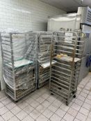 ALL OVEN AND CHANNEL RACKS W/ ALL PANS IN BAKERY