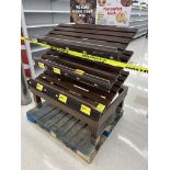4FT SLANT SHELF WOODEN BAKERY MERCHANDISERS