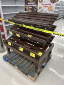 4FT SLANT SHELF WOODEN BAKERY MERCHANDISERS