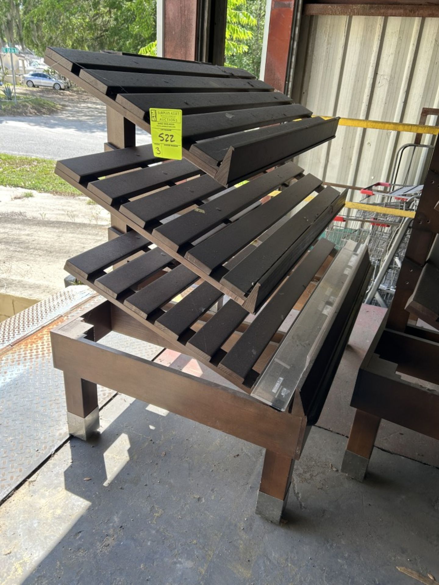 4FT SLANT SHELF WOODEN BAKERY MERCHANDISERS - Image 2 of 2