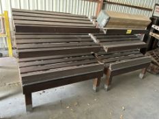 4FT SLANT SHELF WOODEN BAKERY MERCHANDISERS