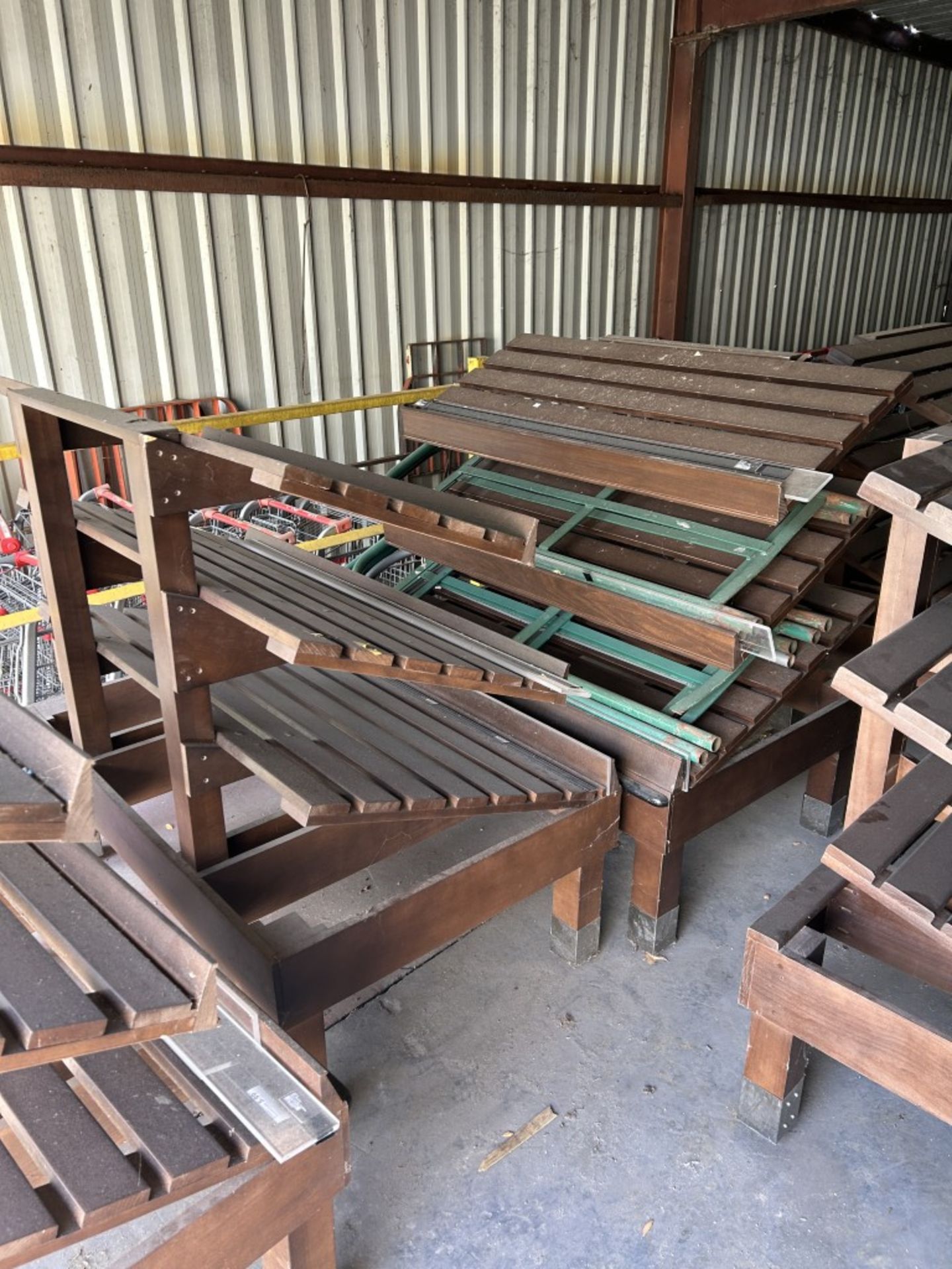 4FT SLANT SHELF WOODEN BAKERY MERCHANDISERS