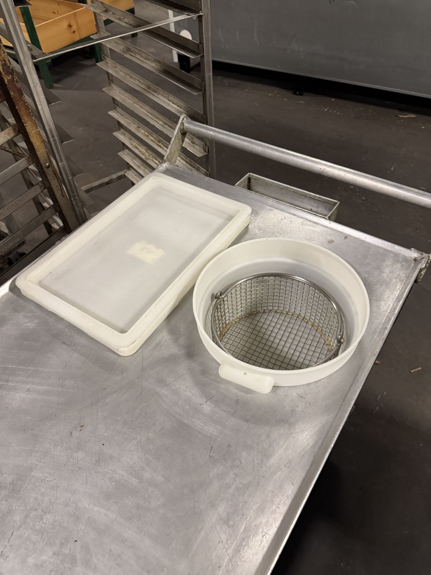 Aluminum cart w/ drop-in tubs - Image 2 of 2
