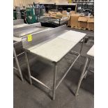 Stainless Steel table w/ polly top & backsplash