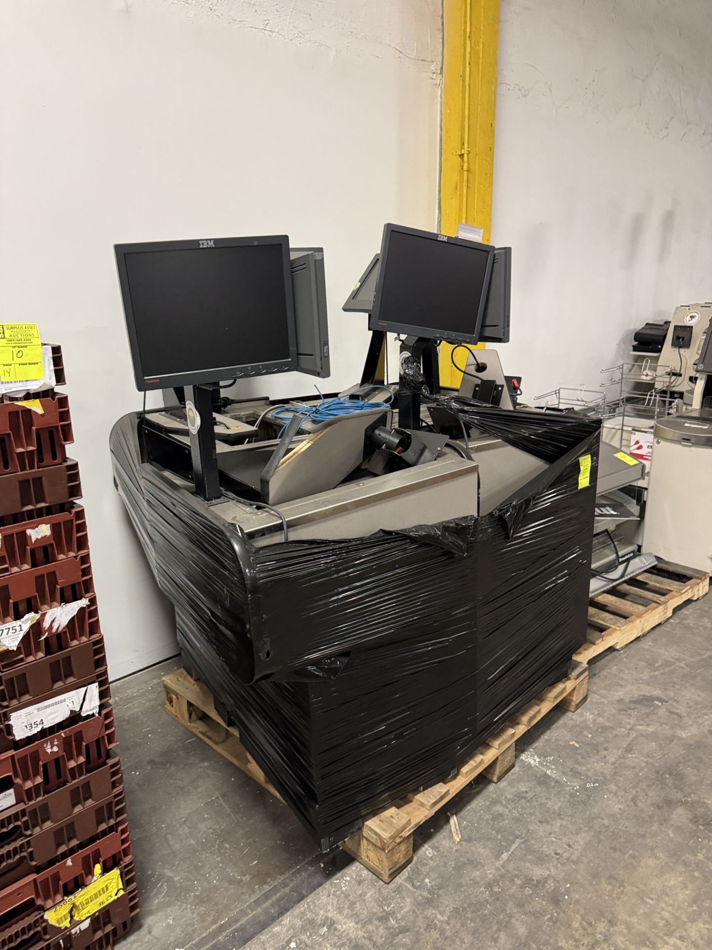 Checkout Lane POS section w/ checkout monitors (no scales)