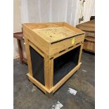 Slanted dry produce display table w/ bottom shelf