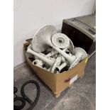 Pallet of metal table bases w/ plastic covering (no tops)