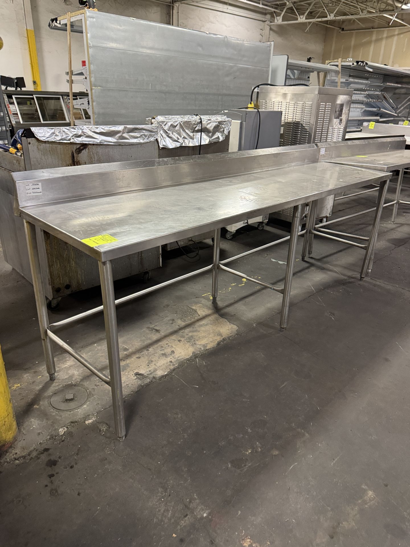 Stainless Steel table w/ backsplash