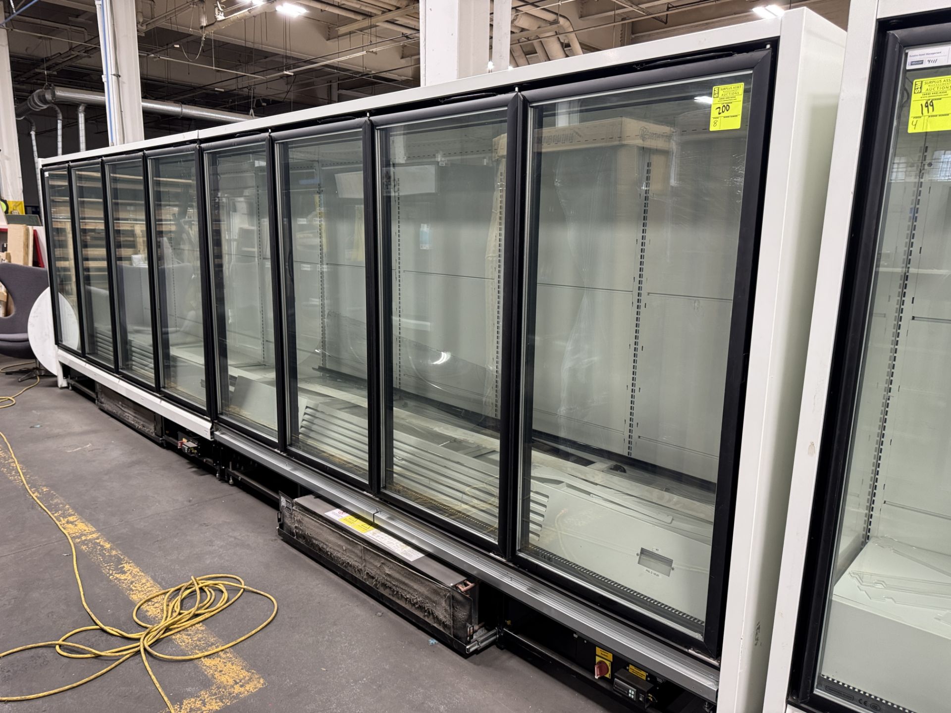 2022 Purecold self contained glass 8-door run freezer