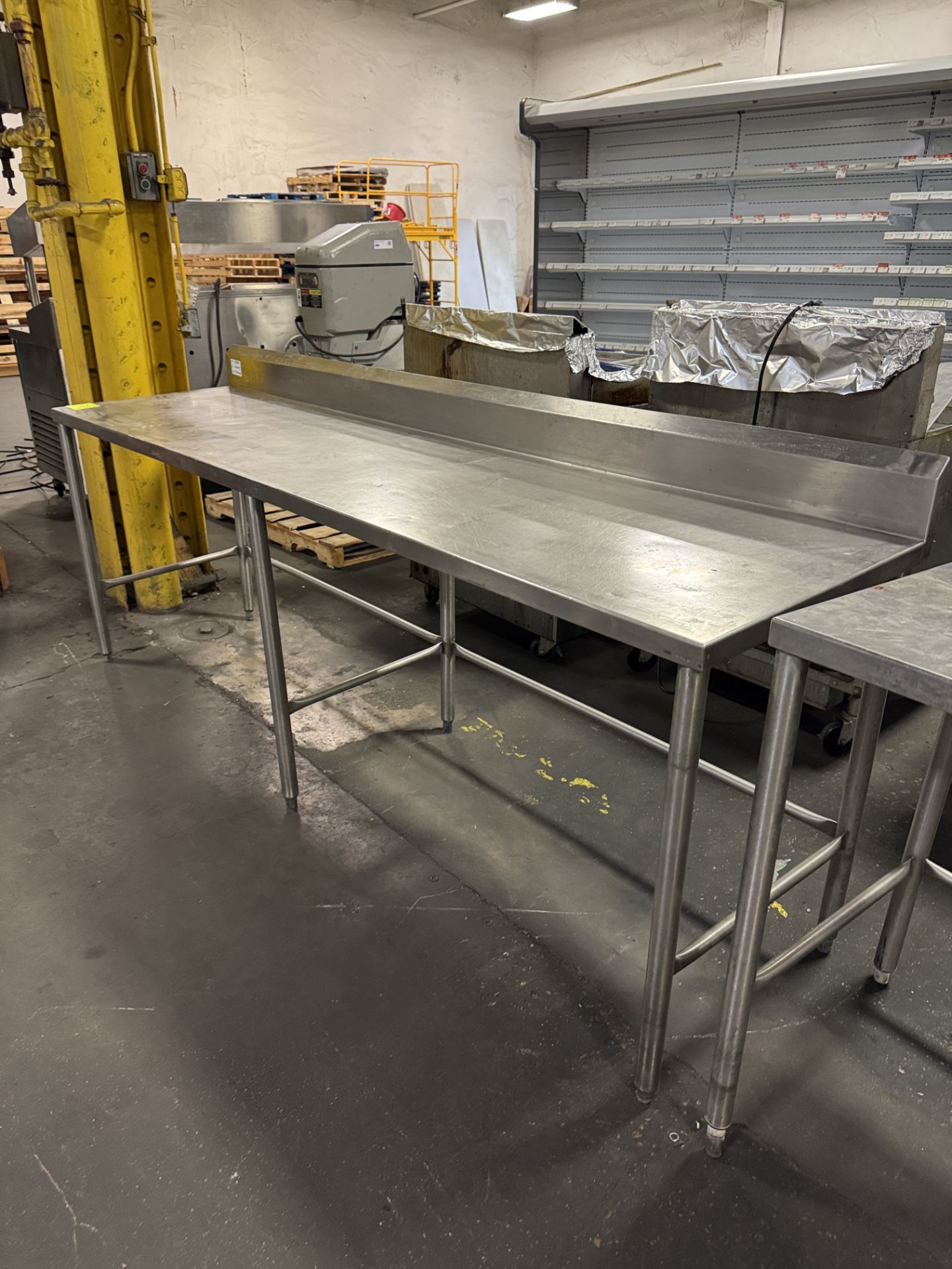 Stainless Steel table w/ backsplash - Image 2 of 2