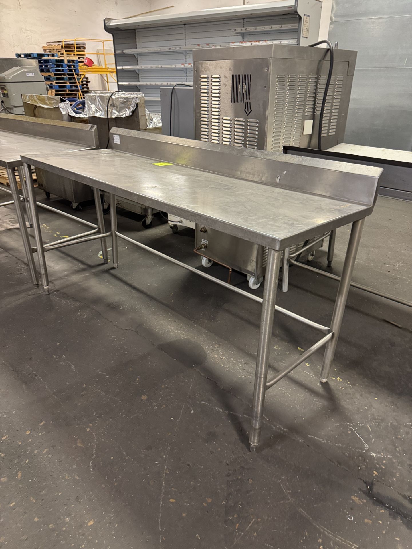 Stainless Steel table w/ backsplash - Image 2 of 2