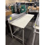 Stainless Steel table w/ polly top & backsplash