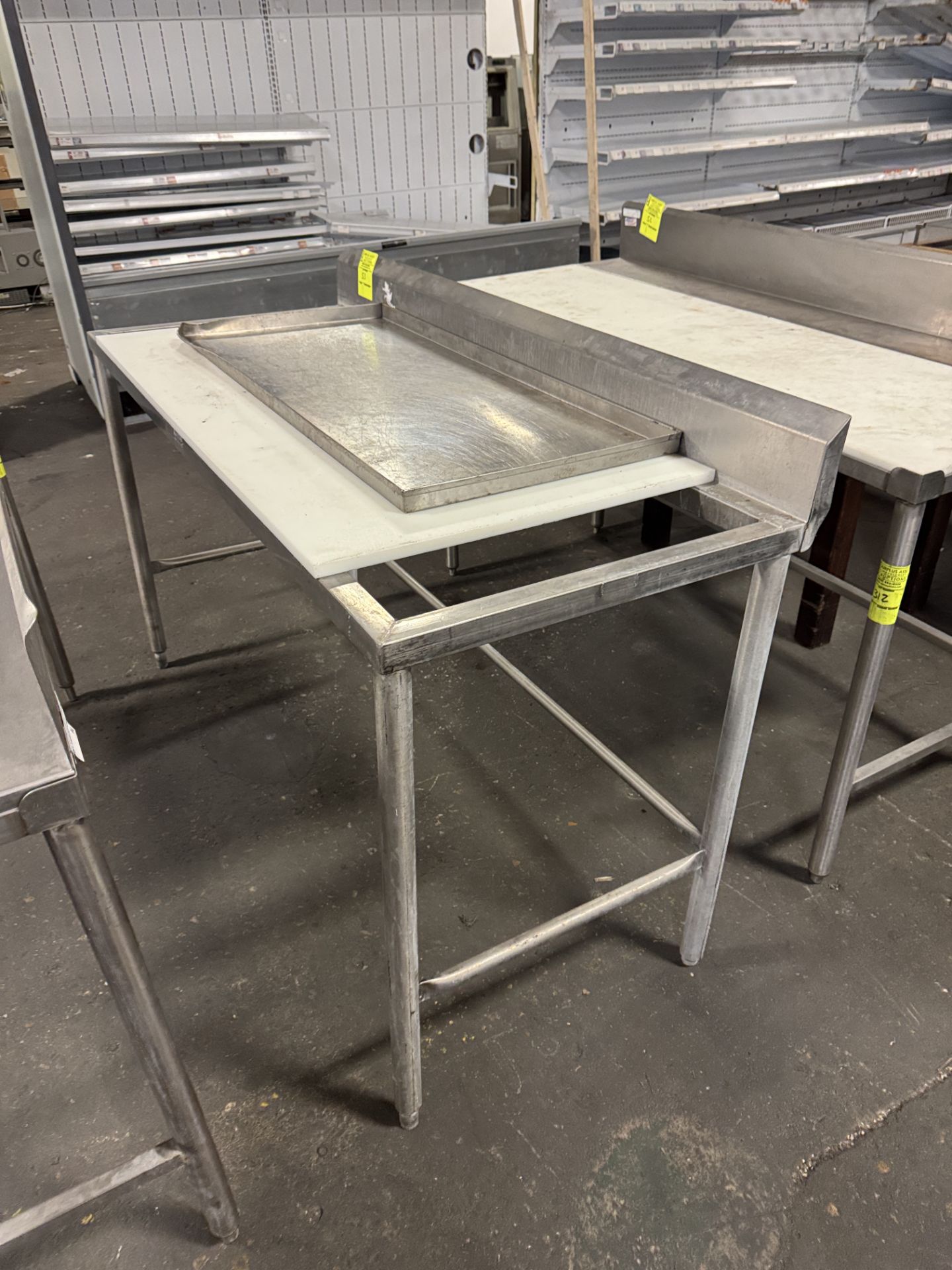 Stainless Steel table w/ polly top & backsplash - Image 2 of 2