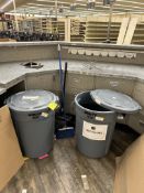 BRUTE TRASH CANS W/ BROOM