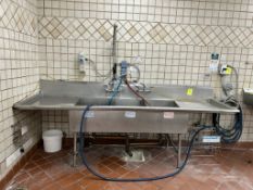 STAINLESS STEEL 3 COMPARTMENT SINK W/ SPRAYER