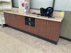 MILLWORK COUNTER W/ LOCKABLE METAL DRAWERS