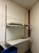 4FT WALL SHELVES W/ WALL MOUNTED UPRIGHTS