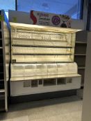 THREE GLASS DOOR LIGHTED DRY PASTRY DISPLAY CASE