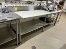 8FT POLYTOP TABLE W/ BACKSPLASH